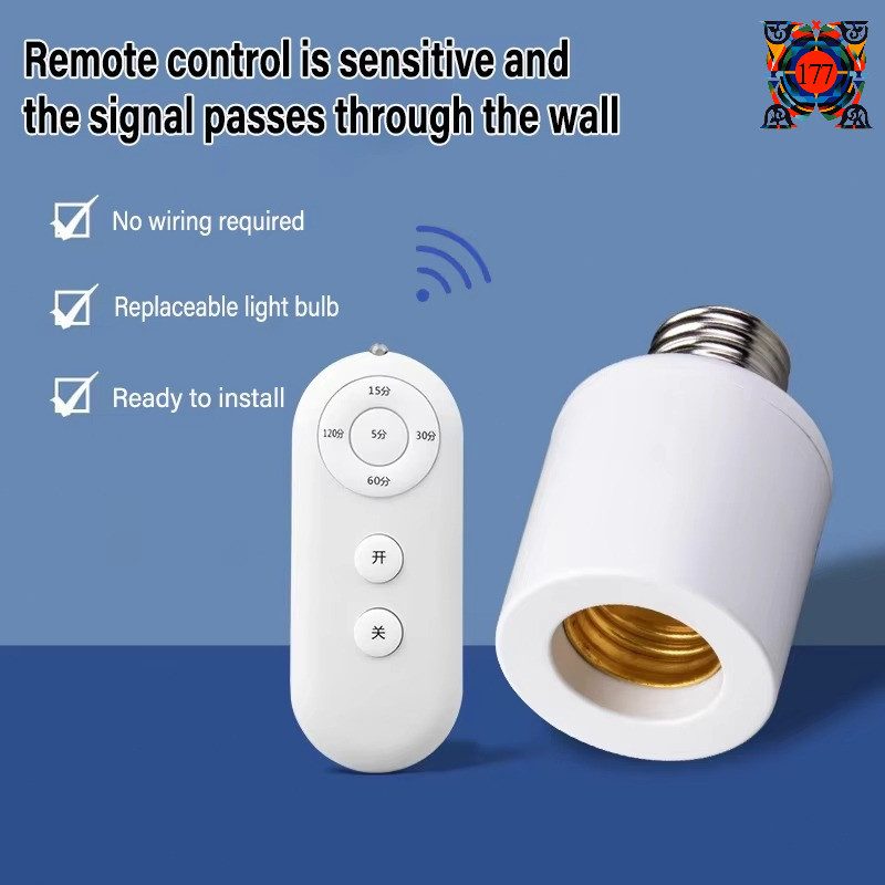 Smart Light Bulb Socket E27 - Wireless Remote Control Switch with Timer ...