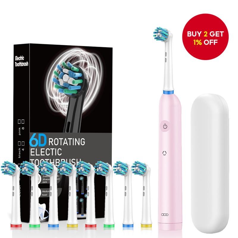 New Rotating Rechargeable Toothbrush for Adults with Tralve Oral Care ...