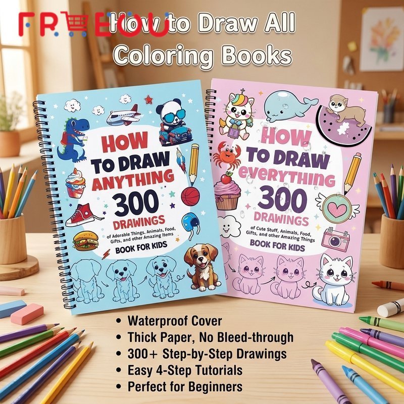 Our Adorable Coloring Book Filled How To Draw Everything 300 Drawings ...