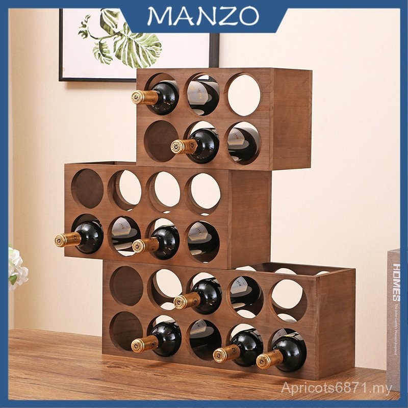Modern Minimalist Red Wine Rack Double Layer Wine Display Stand For ...