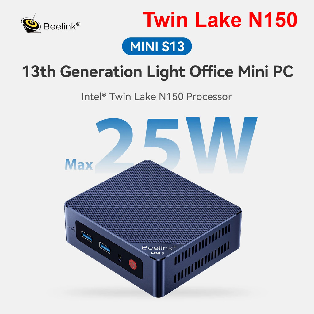 [NEW] Hot Deal 2025 Beelink Mini S13 Twin Lake N150 Mini Pc Windows 11