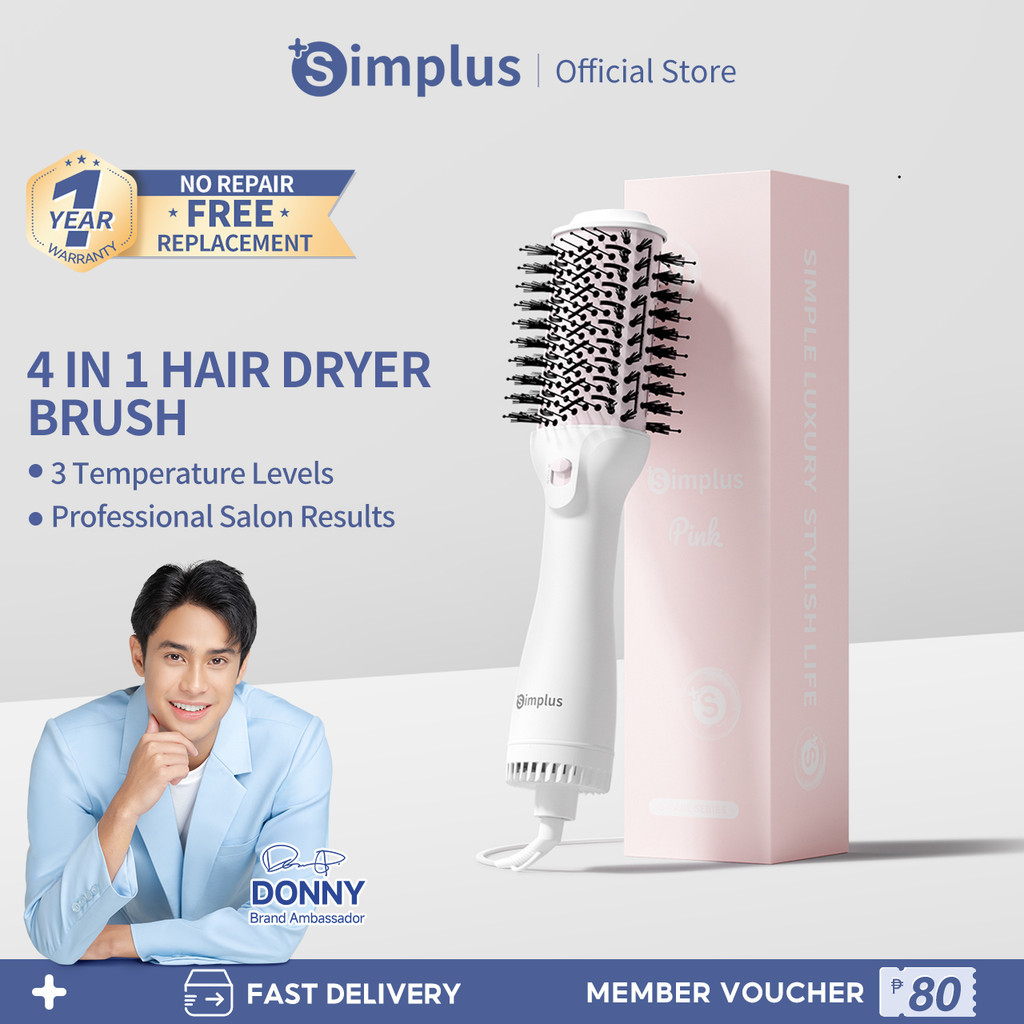 Simplus Hot Air Brush Comb Hair Brush Blower Electric Hair Dryer ...