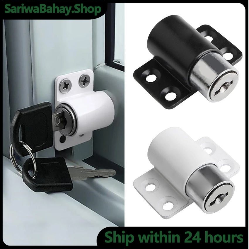 Window Lock Sliding Glass Door Patio Window Bolt Catch Push Security ...