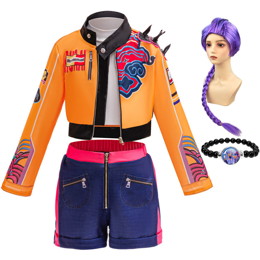 Demon Rumi Hunters Cosplay Costume Girl Pop Singers Halloween Carnival ...