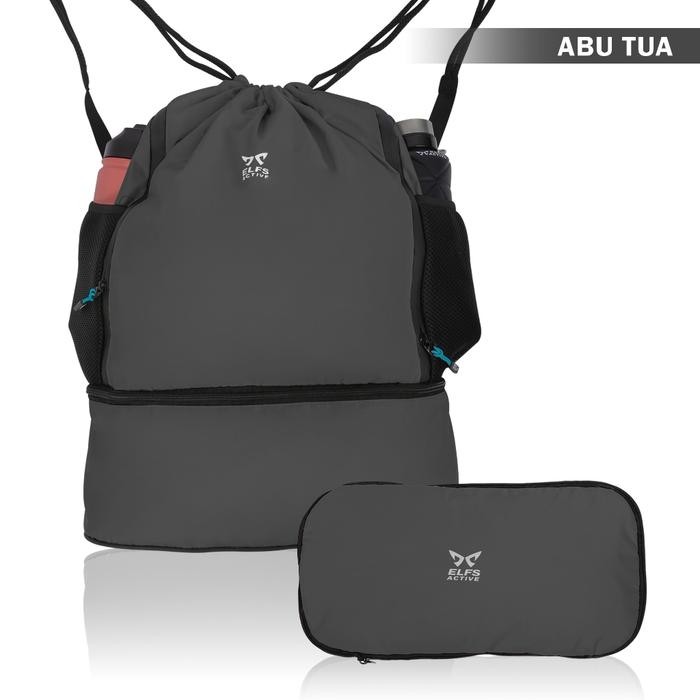 Elfs Active Foldable String Bag 25L Taslan Coated Waterproof Drawstring ...
