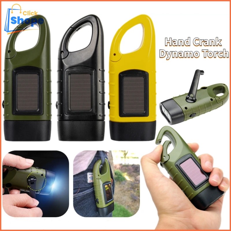 CLICK SHOPE Solar Powered Hand Cranked Charging Emergency Light ...