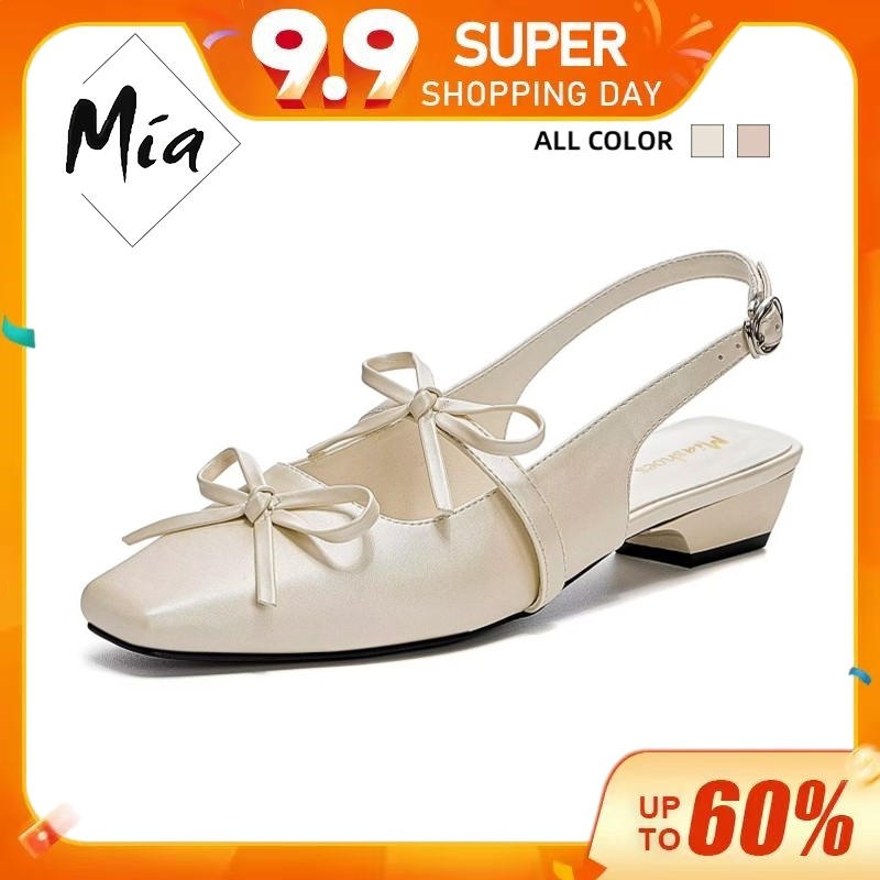 MIA Heels for Women Square Toe Ribbon With Adjustable Strap French ...