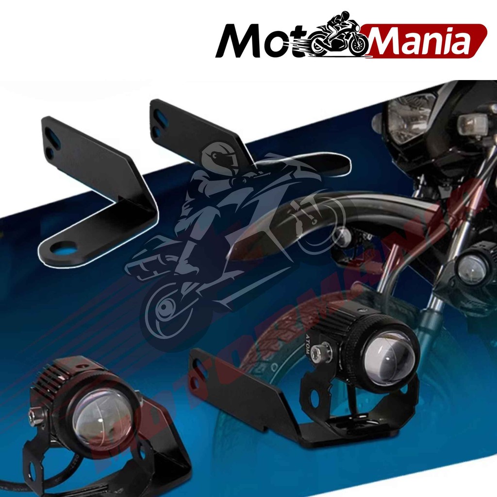 MOTOMANIA MOTORCYLE XRM110/125 Mini Driving Light Bracket &Light ...