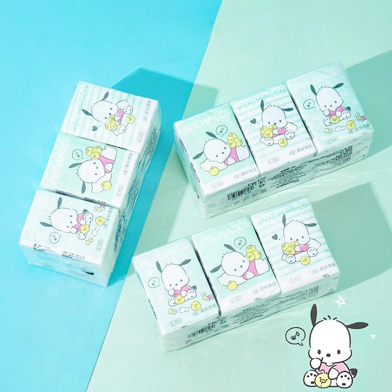 OYPH 9pcs Sanrio Tissue Kawaii Hello Kitty Cartoon Printed Handkerchief ...