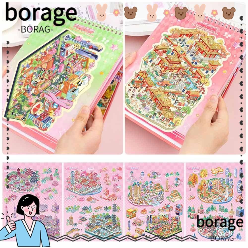 BORAGE Miniature Collection Stickers, 5.0 City Series PET Sticker Paper ...
