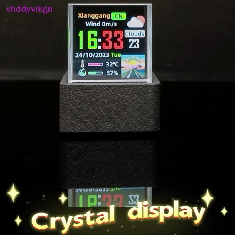 VHDD Crystal Cube Photo Display Holographic Desktop Smart Weather ...