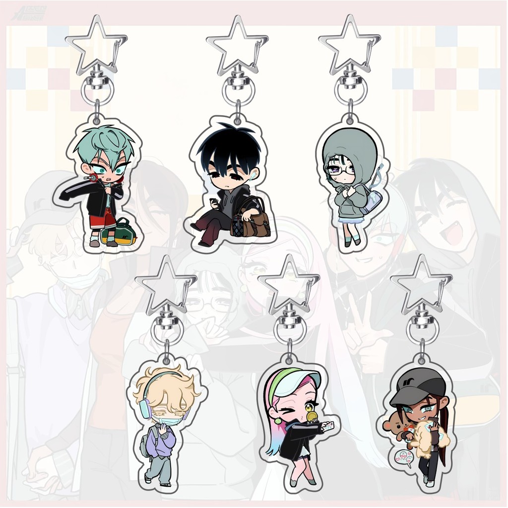 Anime ALIEN STAGE Keychains Pendant Car Key Chain Acrylic Stand MIZI ...