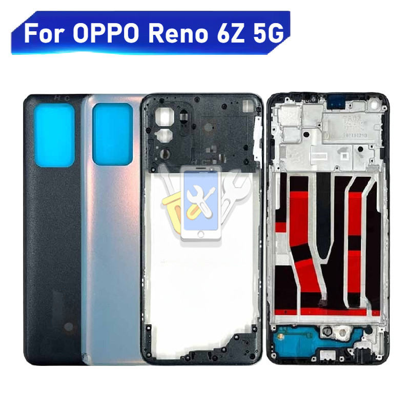 For OPPO Reno 6Z 5G CPH2237 Battery back cover, middle frame, and LCD ...