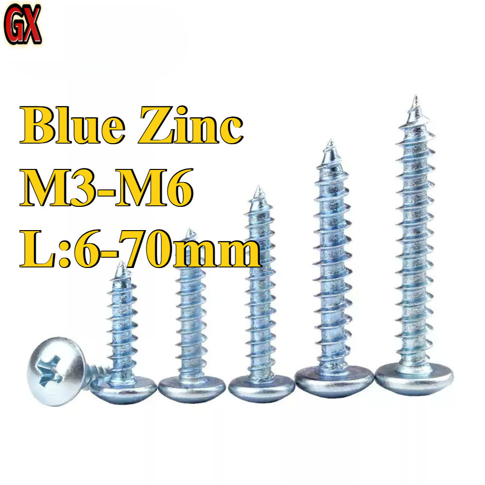 Blue Zinc Self - tapping Screws, Size M3 - M6, Length 6 - 70mm, High ...