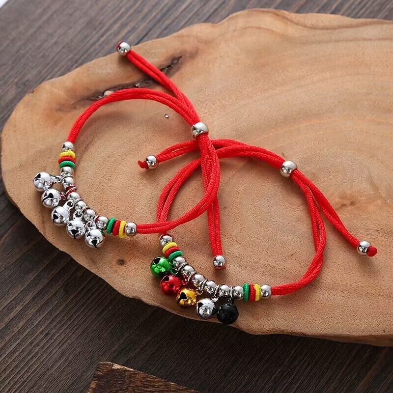 Bell Bracelet Red Rope Dragon Boat Festival Children Dancing Red Rope ...