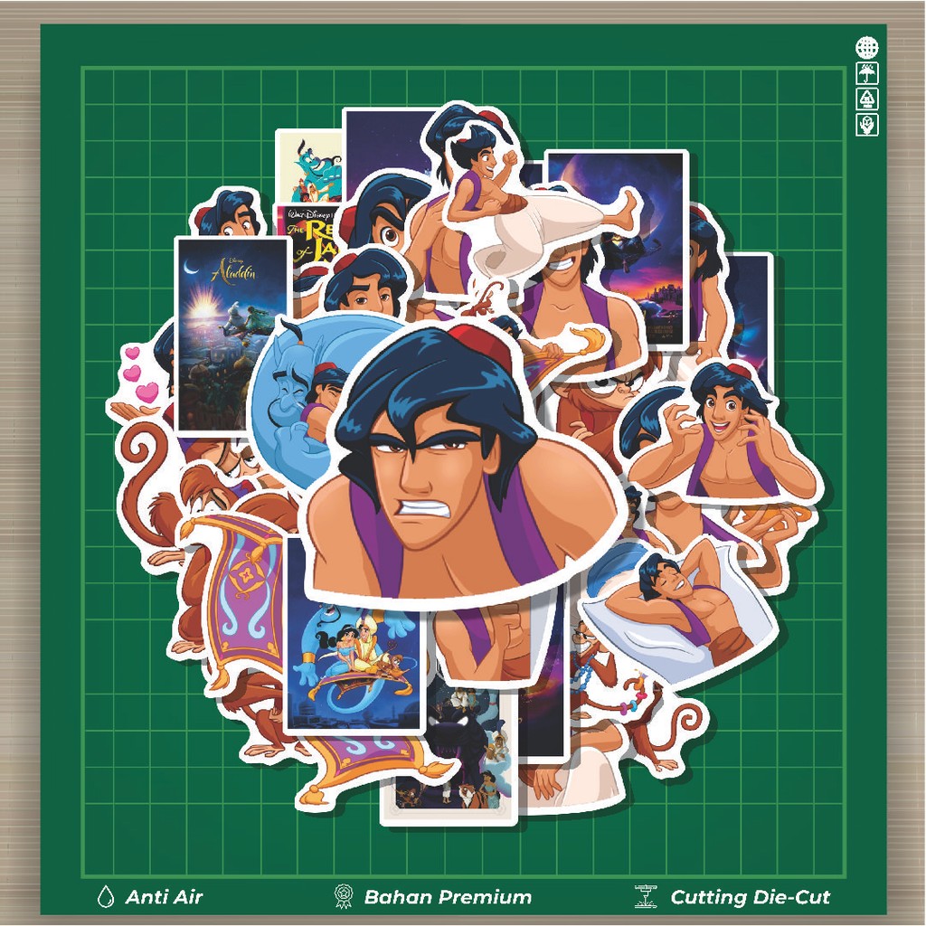 HOT 50 PCS STICKERS Aladdin and Friends Cartoon Stickers Fashion Cars ...