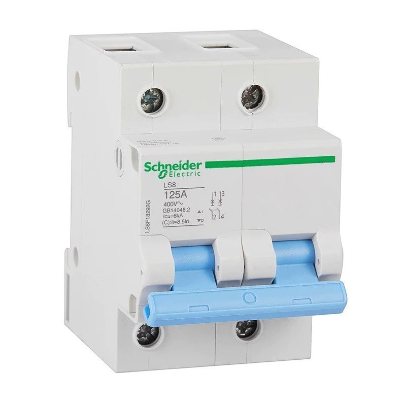 Schneider air switch high rated current circuit breaker LS8 series 2P ...