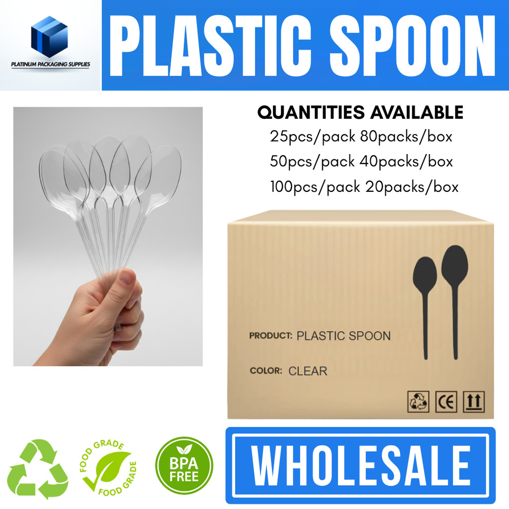 Platinum High Quality Disposable Clear Plastic Spoon Wholesale Sold Per ...