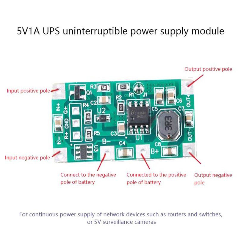 # WBPH # 5V 1A UPS Uninterrupted Power Supply Module 3.7V Polymer 18650 ...