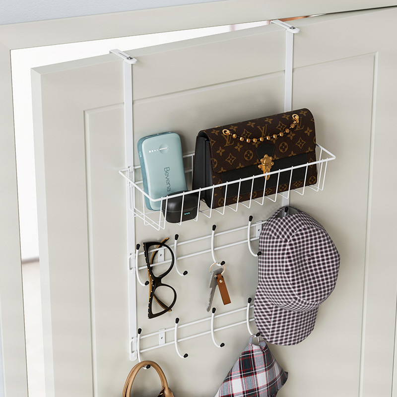 Door Rack Perforation-Free Bathroom Door Rear Rack Extra Long Arm Hook ...