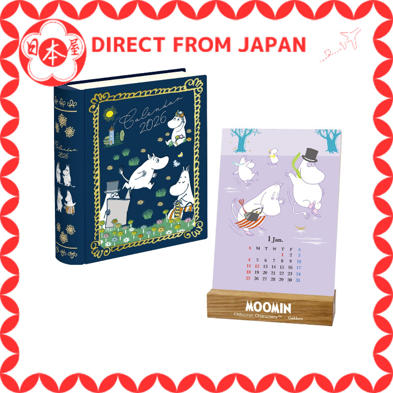 [Direct from Japan] 2026 Calendar Gakken Sta:Ful 2026 Calendar Moomin ...