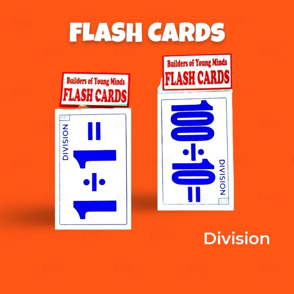 Flash Cards Division / Divide Numbers Alphabet, Educational Learning ...