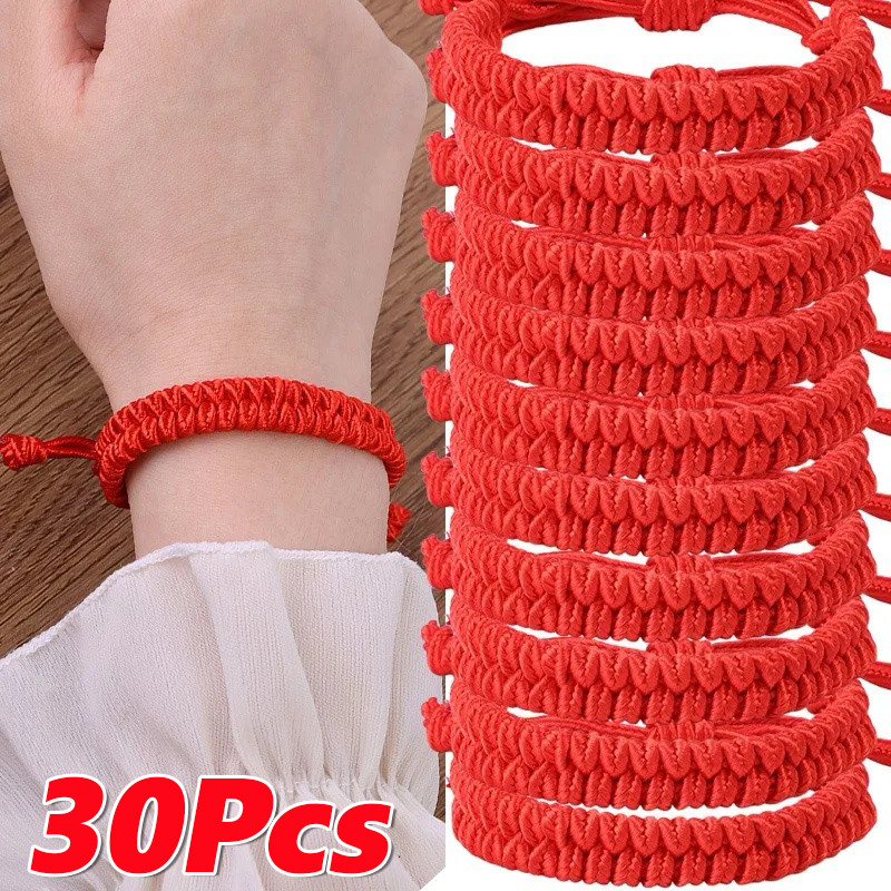 Red String Bracelets for Lucky - Adjustable Handmade DIY Rope Bangles ...