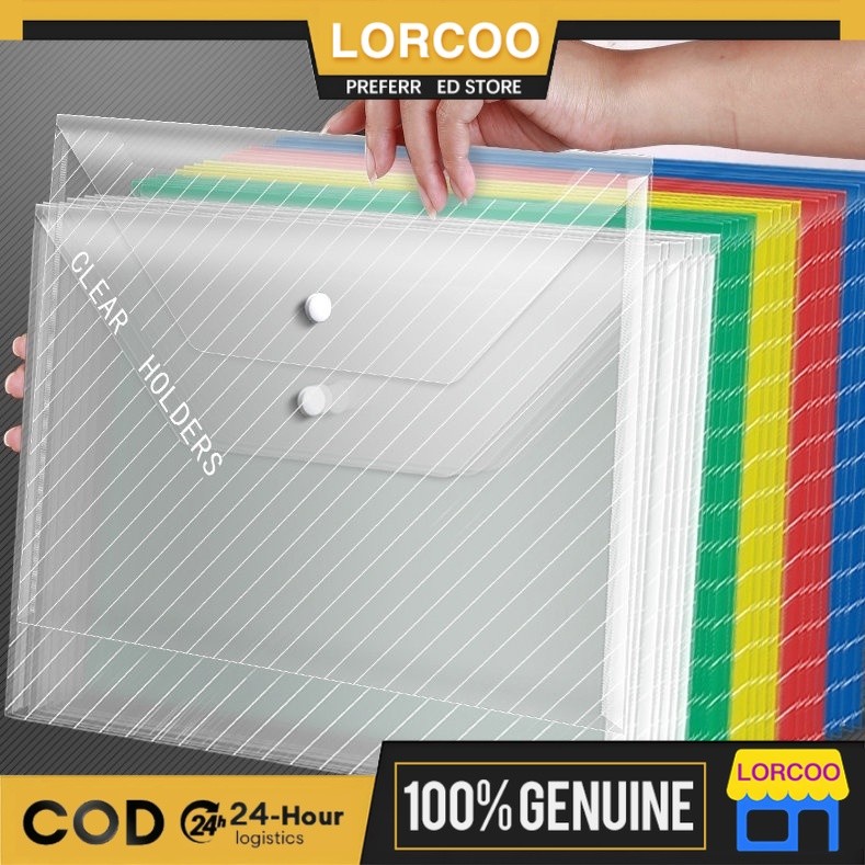 10/20pcs Transparent Snap File Bag Plastic Envelope File Folder Student ...