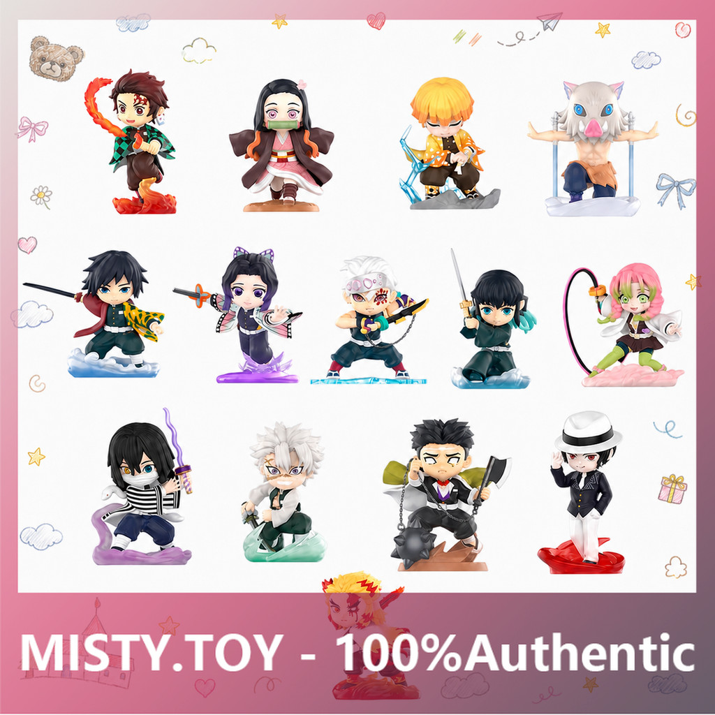 POP MART Demon Slayer Combat Series Figure Mystery Box Genuine Gift ...
