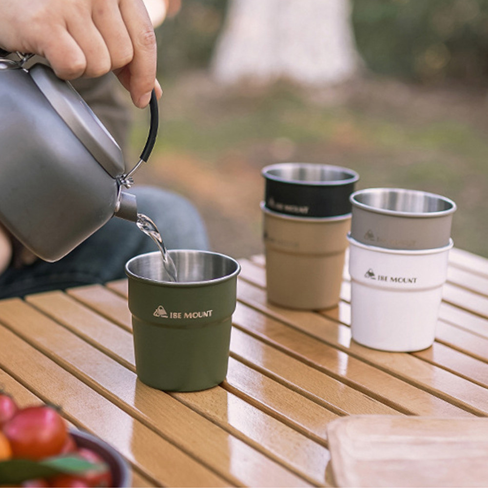 300ml Outdoor Camping Cup Portable Stainless Steel Camping Mug ...