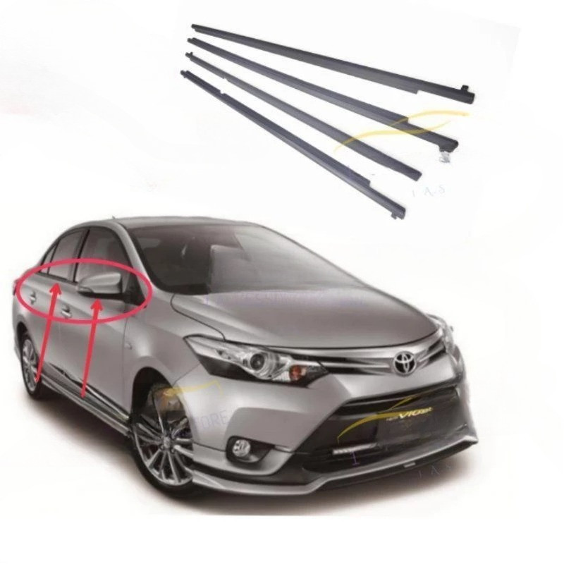 LT 4 pcs Car Window Door Seal Cover for Toyota VIOS 2014-2019 Outer ...