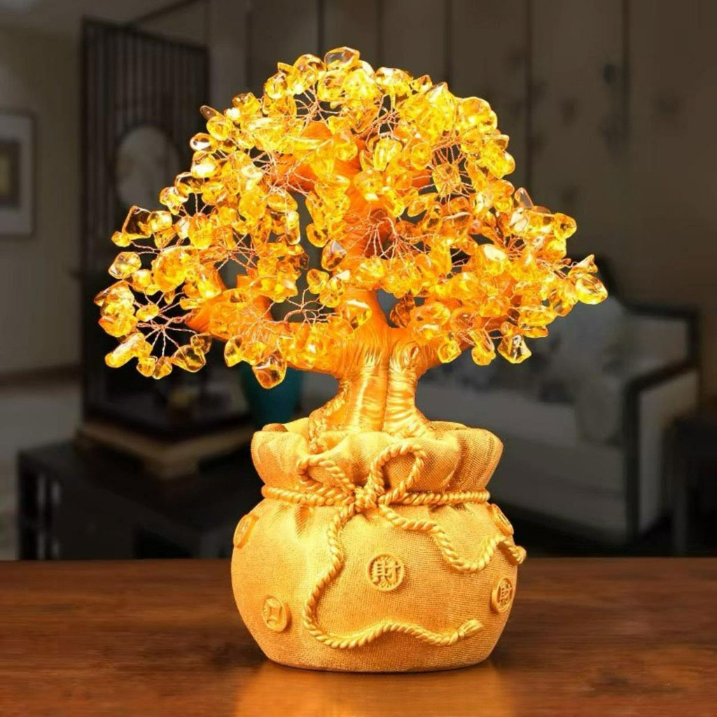 Crystal Tree Feng Shui Money Tree Fortune Ingots Tree Feng Shui Items ...