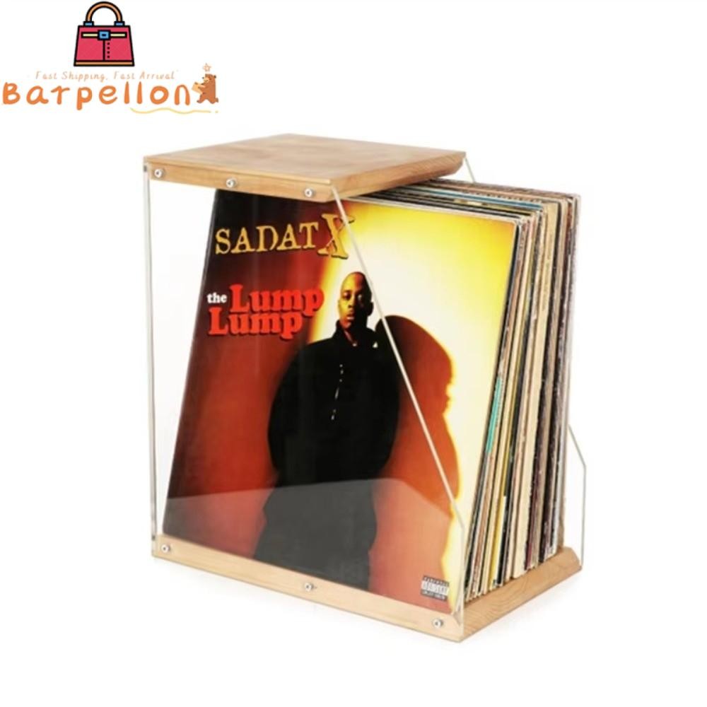 BARPELLON Record Rack, Wooden Transparent Vinyl Desktop Ornament, Tape ...