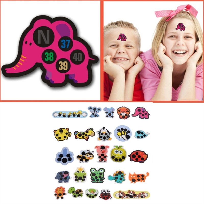 Thermometer Strips Fever Indicator Stickers Baby Forehead Temperature ...
