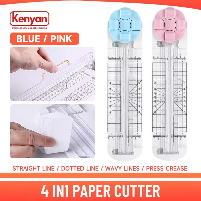Precision 4-in-1 Rotary Paper Cutter - Create Flat Wave Dot Edges for ...