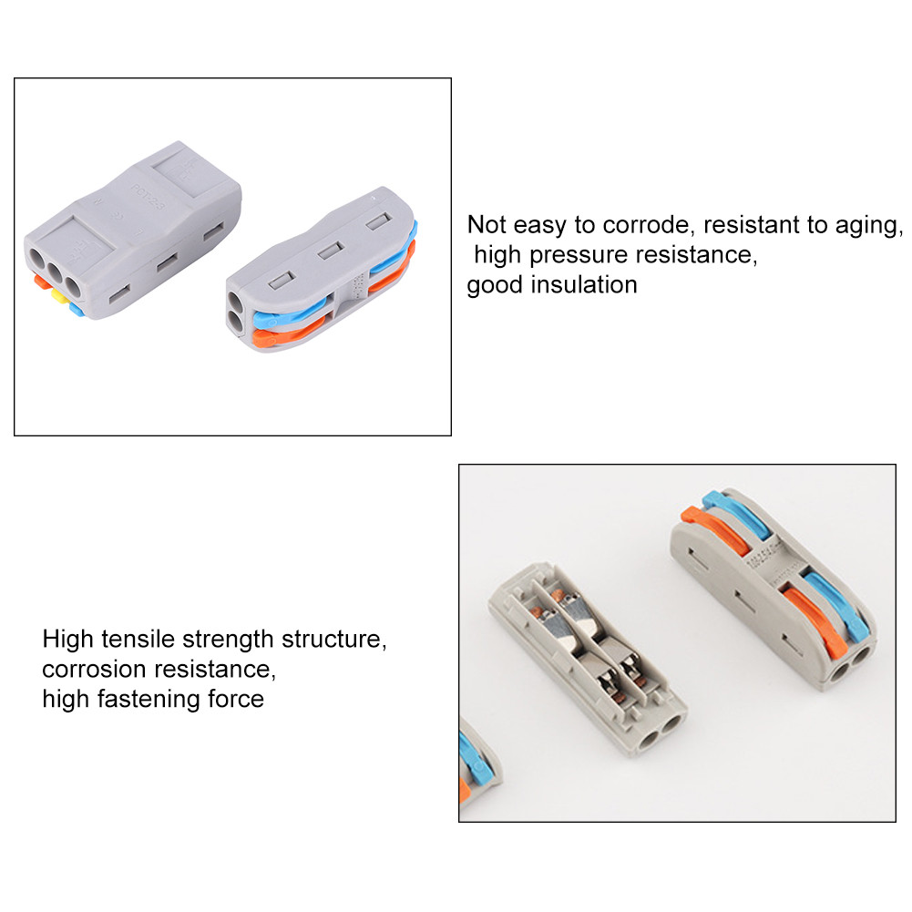 yohooo-th 48Pcs Wiring Conductor Terminal 11-28AWG PCT-2-2 PCT-2-3 ...