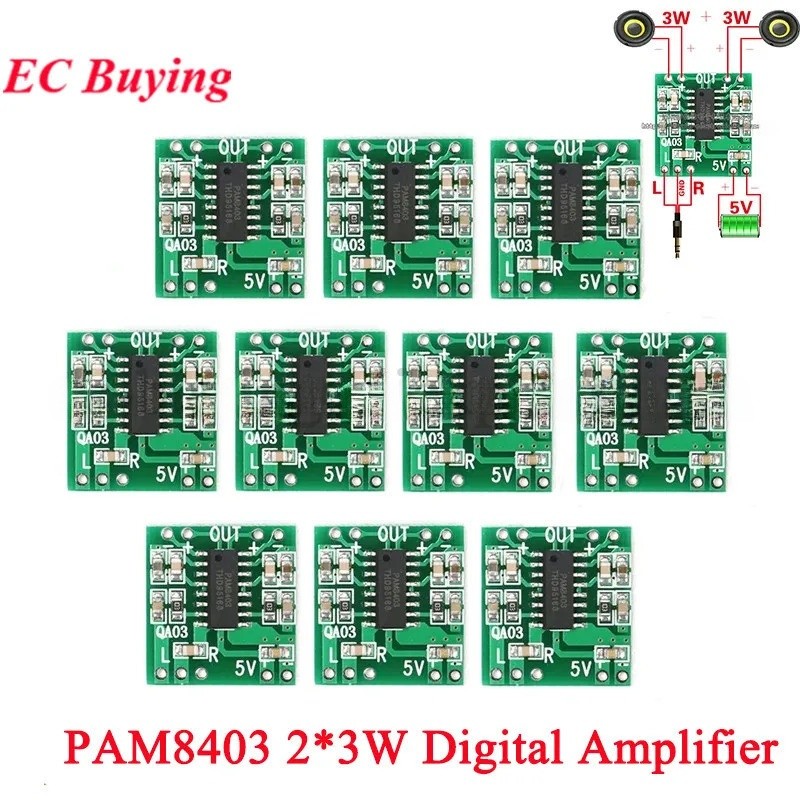 10pcs/1pc PAM8403 Audio 2x3W PAM 8403 Mini Digital Power Amplifier ...