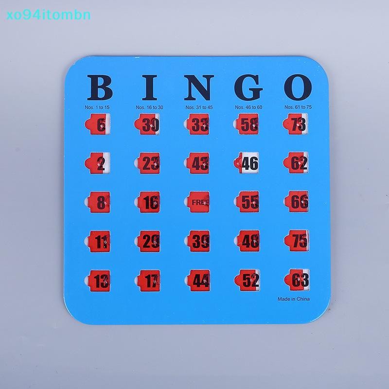 ito 5pcs Bingo Game Card Easy-Read With Sliding Windows Reusable ...