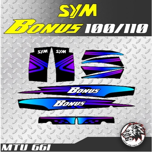 Sym Bonus 110 Custom Decals Laminated | Shopee Philippines