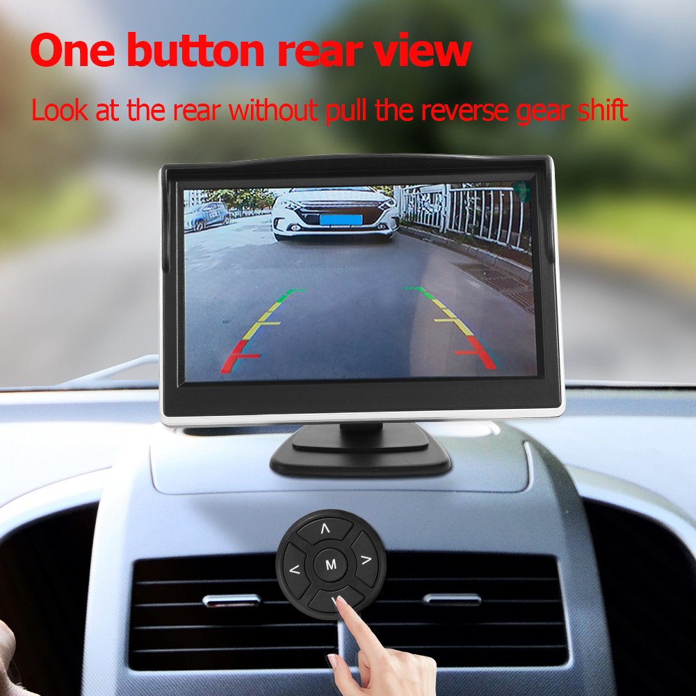 360 Degree Bird View System 4 Camera Car Parking Cam with 5 inch ...