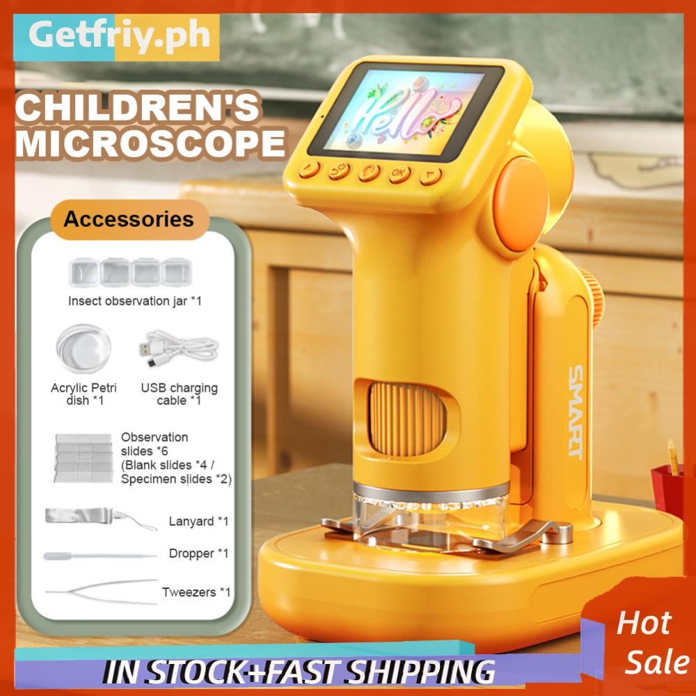 Microscope for Kids 100-1600X Handheld Microscope Camera Kids ...