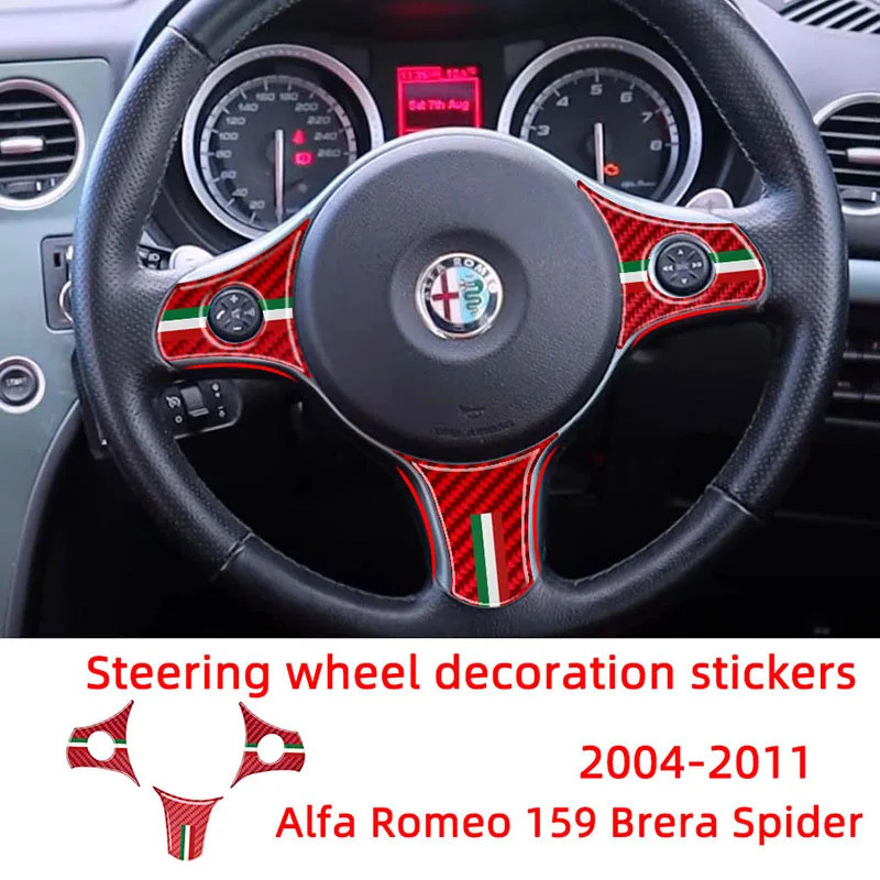 Steering Wheel Panel Decoration Patch Carbon Fiber Car Stickers For ...