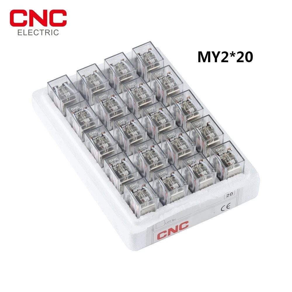 CNC 1BOX MY2NJ Relay Coil General DPDT Micro Mini Electromagnetic Relay ...