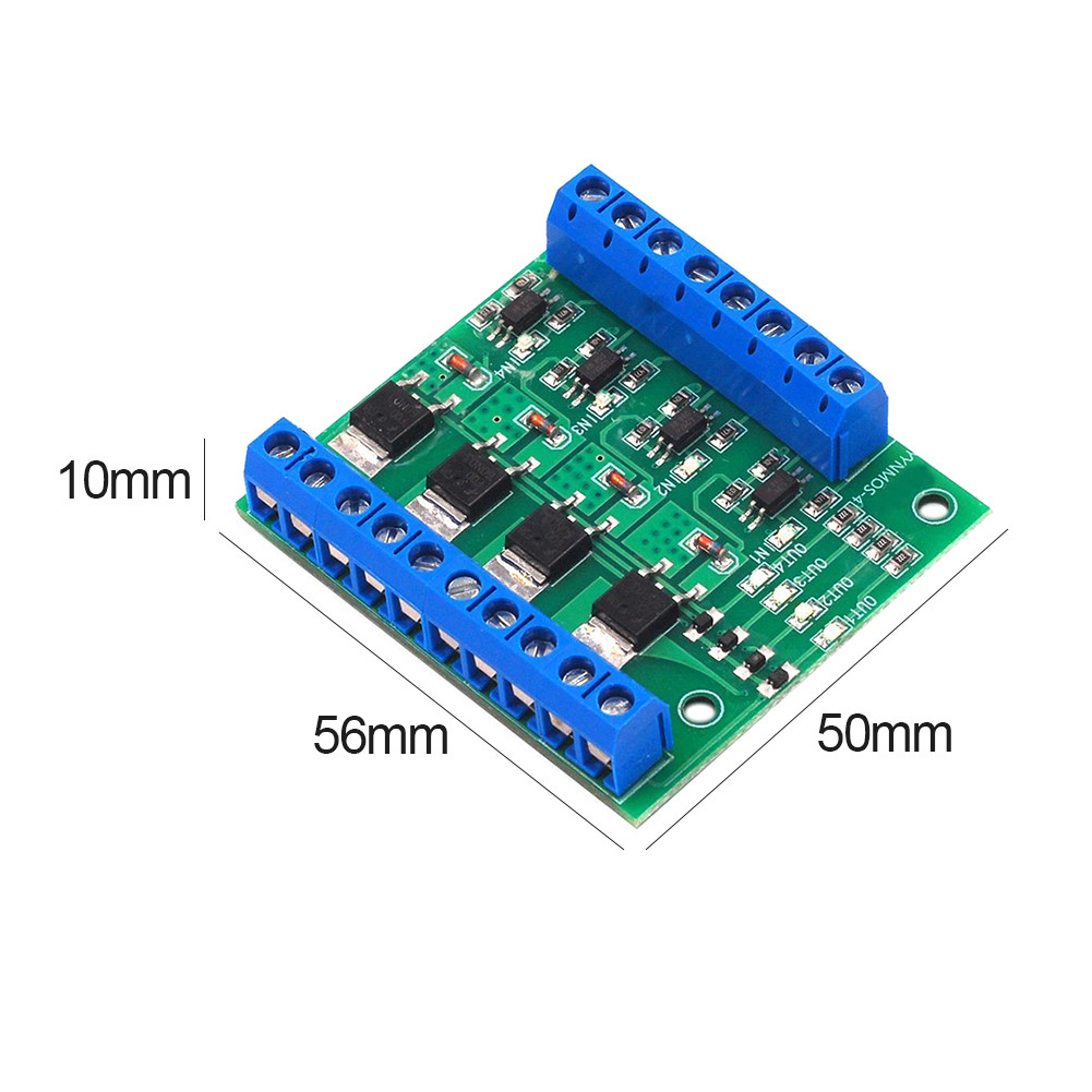 4-Channel MOSFET PLC Amplifier Board Driver Module 10A Optocoupler ...
