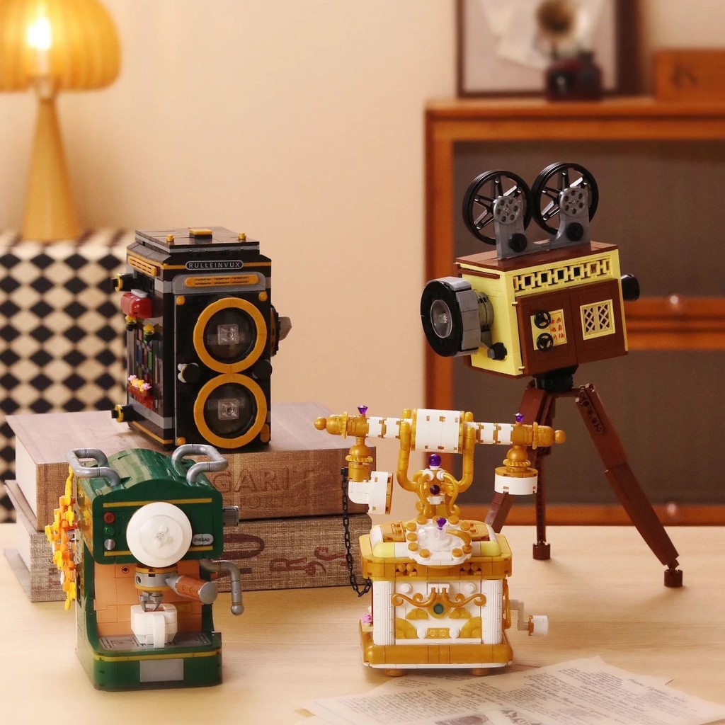 Zhegao Building Blocks Simulation Ornaments Telephone Coffee Machine ...