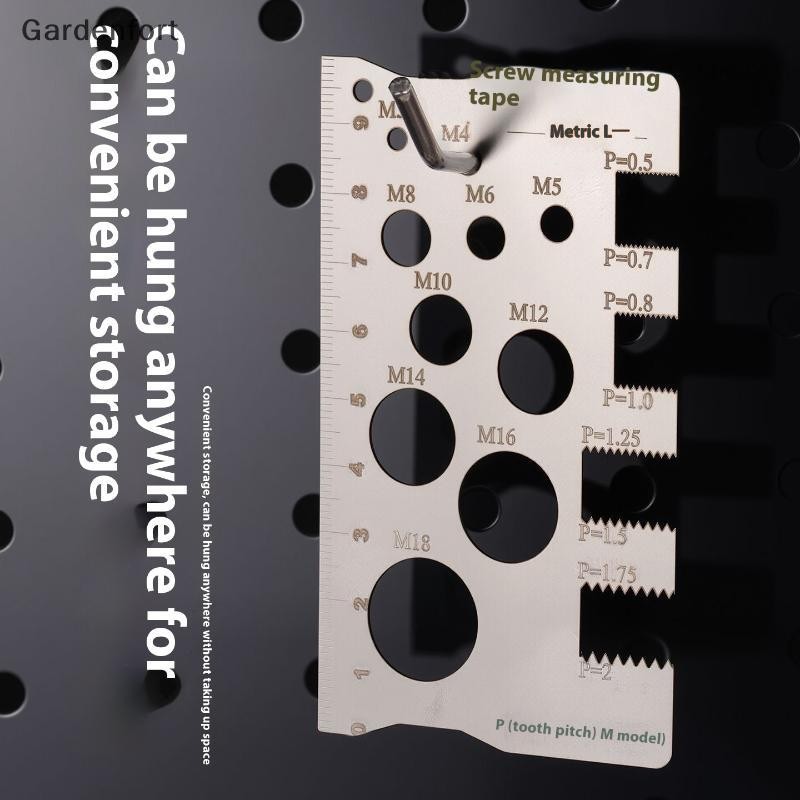 null Screw Thread Pitch Gauge Ruler Measuring Tool Bolt Nut Metric ...