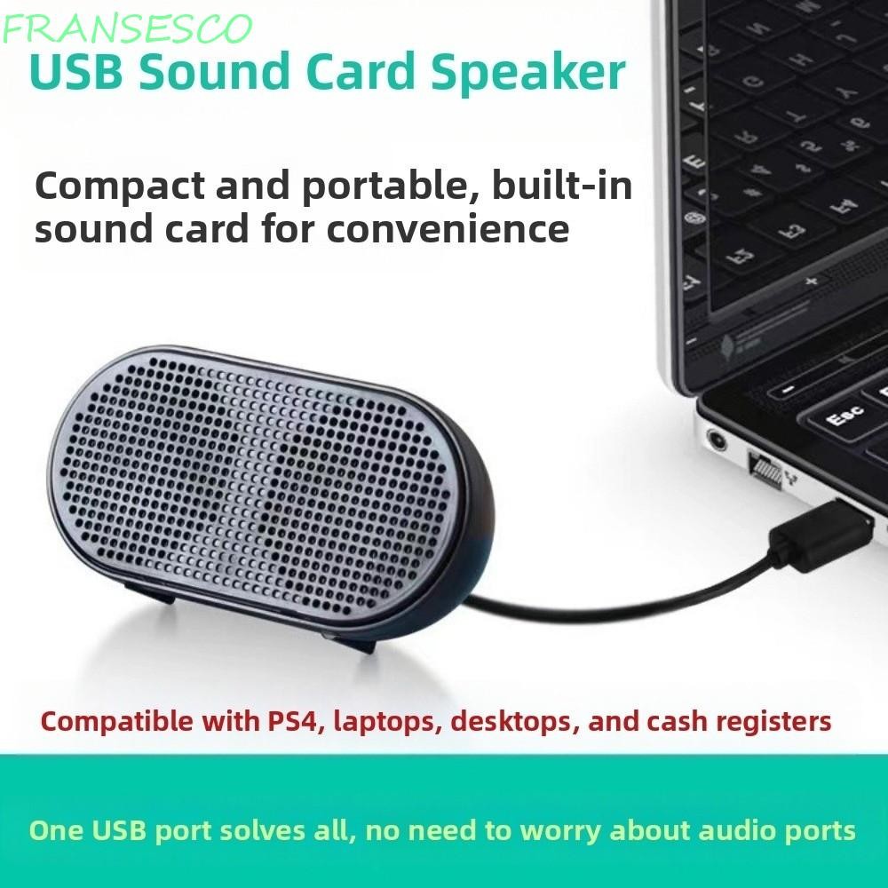 FRANCESCO Mini USB Speaker, Stereo Sound Mini Size Portable Loudspeaker ...