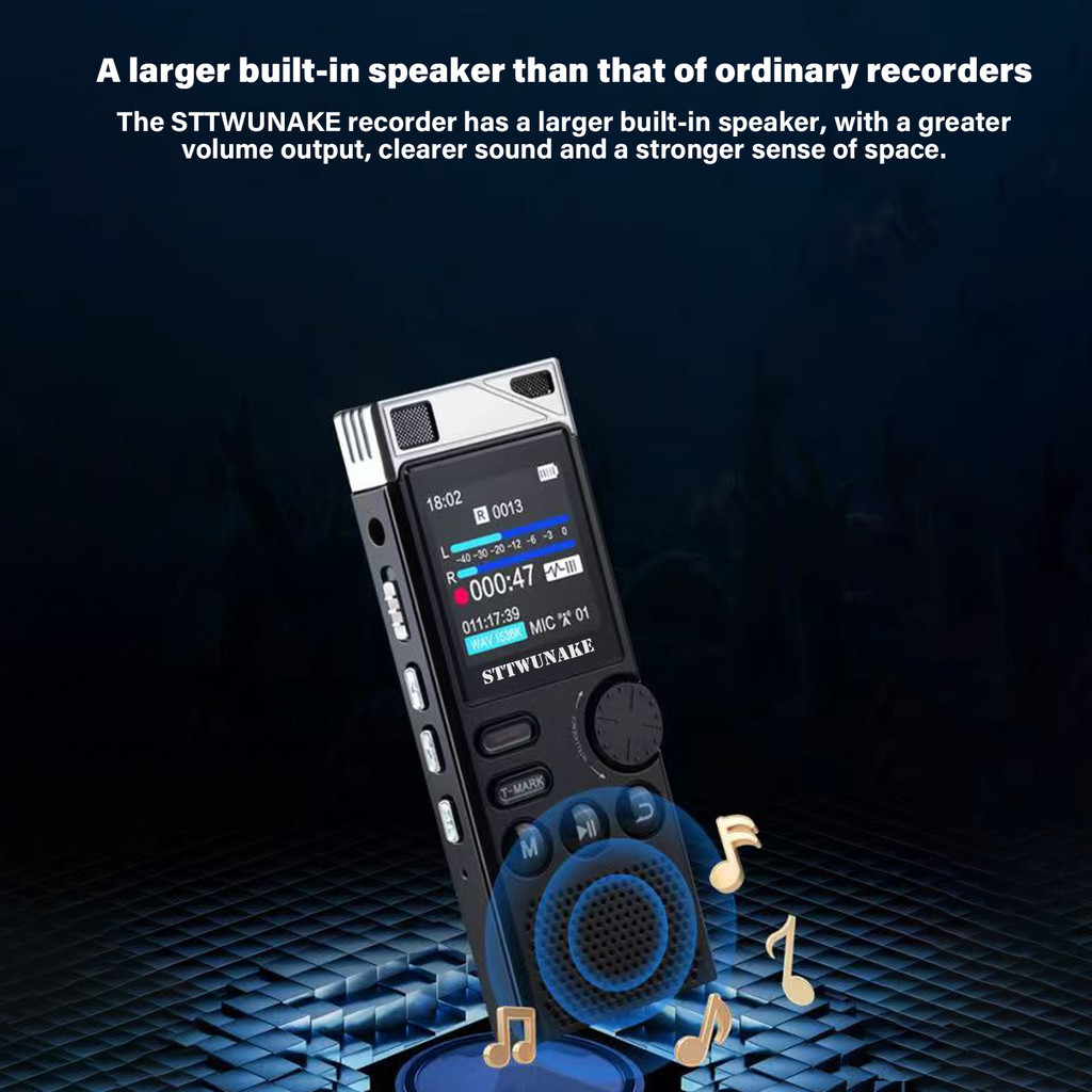 Audio Recording Device With Playback Sound Recorders STTWUNAKE Dual ...