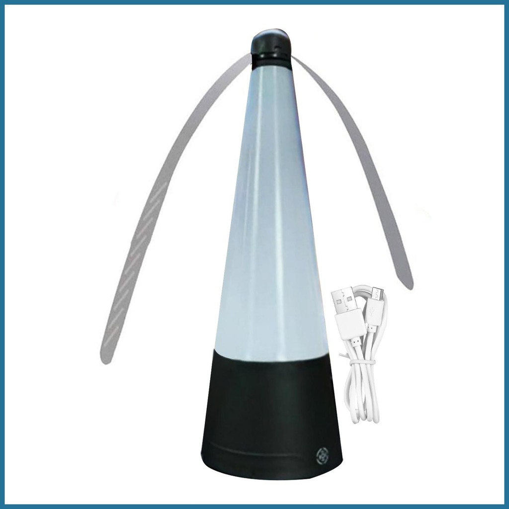Fly Fan Rechargeable Food Fan Tabletop Fly Fans with LED Light Outdoor ...