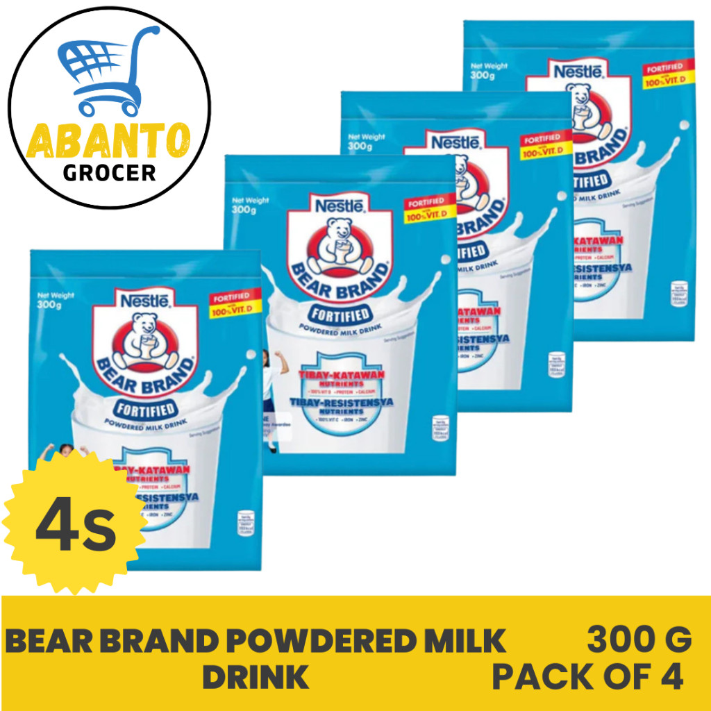 Bear Brand Powdered Milk Drink 300 G - Pack of 4 | Shopee Philippines